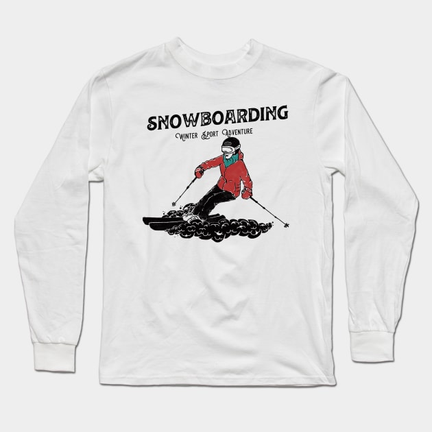 Snowboarding Sport Long Sleeve T-Shirt by GS